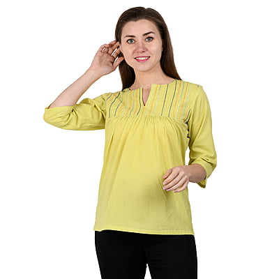 Cotton Hand Embroidered Top