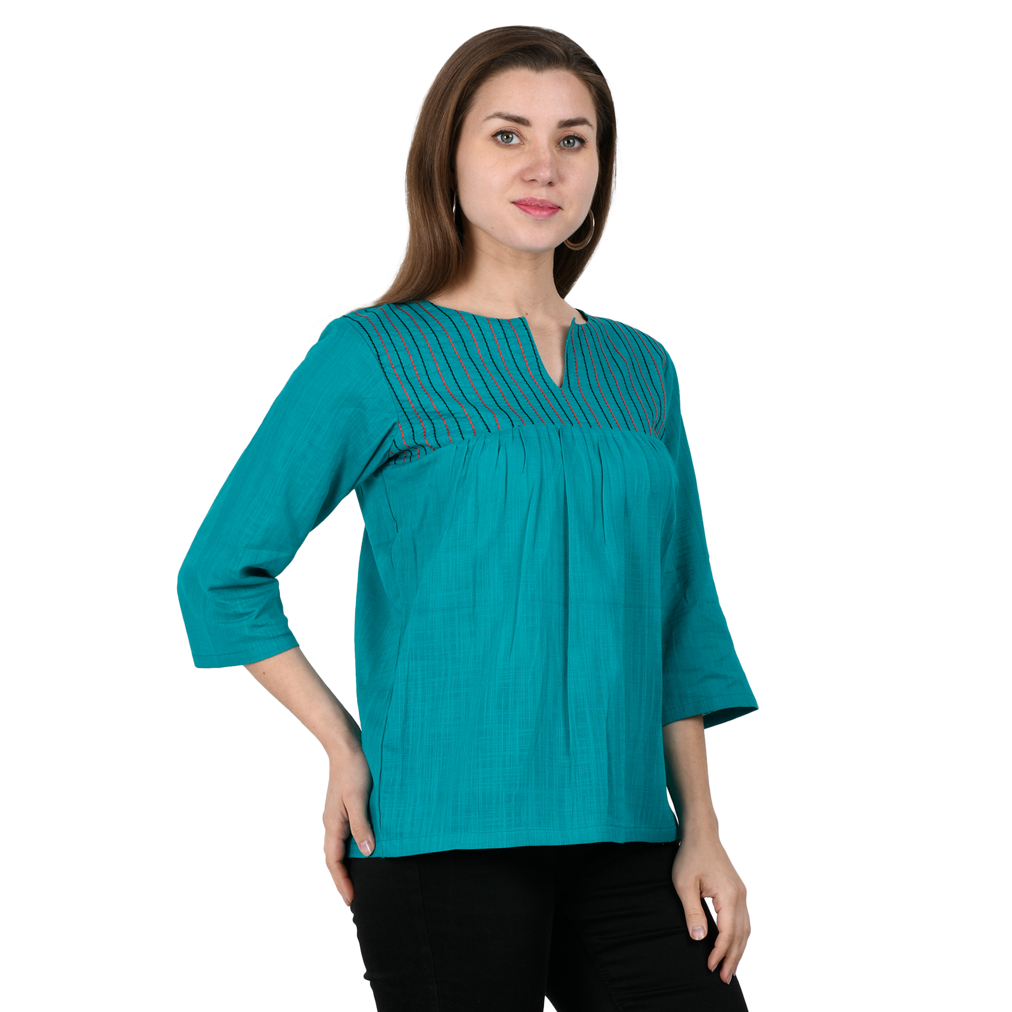 Embroidered Cotton Top